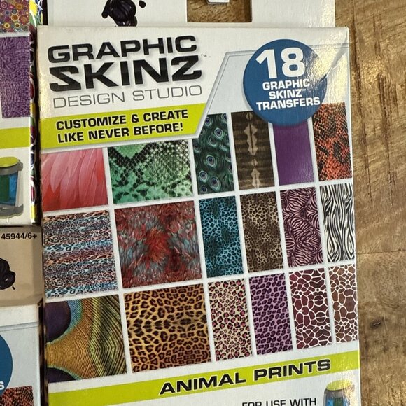 Graphic Skinz Studio Skin Pack Transfer Refill Kit by RoseArt ~18 each Lot Of 5 - Picture 4 of 8